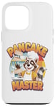 iPhone 13 Pro Max A Cheerful Raccoon Chef Flipping Pancakes In The Air Graphic Case