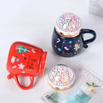 Creative Design Christmas Mugs Gift Box Set Xmas Ceramic Cartoon Couples Santa Claus Household Milk Cocoa Cup