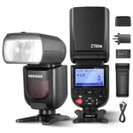 NEEWER Z760-N TTL Camera Flash Speedlite Compatible with Nikon DSLR, 76Ws GN60 2.4G 1/8000s HSS Speedlight, TCM Conversion, 7.4V/2600mAh Lithium Battery Charger Set, 480 Full Power Flashes UK Plug