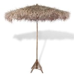 Parasol en bambou avec toit en feuilles de bananier 270 cm 41508