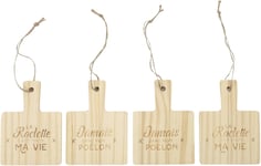 Ku6536 Repose Poelon A Raclette En Bois X4 Cuisine Cuisson Specifique Plaque Rechaud Plancha Barbecue, Pin[ADP2208850]