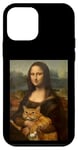 Coque pour iPhone 12 mini Mona Lisa tenant un chat drôle d'art mignon chats peinture enseignant