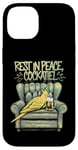 iPhone 14 Drunk Cockatiel - Funny Cute Bird Beer Drinking Lover Case