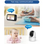 Hot 5in Infant Monitor 720P HD Night Temperature Monitoring Two Way Talk