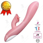 LCC® Bone Glutinous Rice Tunge Slicking Massage Vibrator Stimulera Kvinnlig G-punkt Orgasm Onani Device