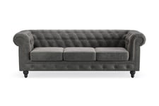 CHESTERFIELD LUX 3-sits Soffa Mörkgrå - 3-sits soffor