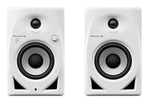 Pioneer DJ DM-40D-BT-W Enceintes de monitoring de bureau 4 pouces avec fonctionnalité Bluetooth® (Blanc)