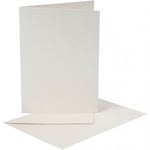 Creative Cardmaking Kort och kuvert - A6 Pärlemo Creme 10 set