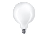 Philips - Led-Glödlampa Med Filament - Form: G120 - Glaserad Finish - E27 - 13 W (Motsvarande 120 W) - Klass D - Varmt Vitt Ljus - 2700 K