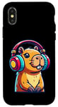 iPhone X/XS Capybara Wearing Headphones Music Case