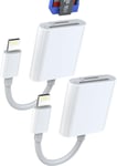 Adaptateur Lecteur Carte Sd Micro Sd Vers Lightning (Lot De 2)Pour Iphone 14 13 Pro Tf Mémoire Card Reader Pour Apple Pour Ipad Appareil Photo Adapter Portable Téléphone Compact Flash Memory Lecteurs