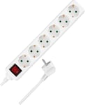 Prise De Table 6X 1,4 M Blanc Avec Interrupteur[MUL213105] - ELECTRICITE - DOMOTIQUE / MULTIPRISE