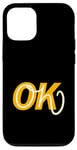 Coque pour iPhone 12/12 Pro Université Varsity-Gold Oh, OK Varsity-Gold