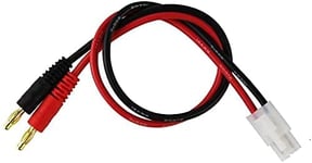 YUNIQUE GREEN-CLEAN-POWER - Tamiya Charging Cable 14AWG 30 CM | High Precision Connector 4 mm Banana Plug | Compatible with Motorcycle Chargers, Drones, Car Radios, Red Black, Plastic