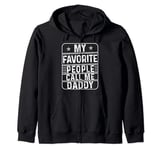 My Favorite People Call Me Daddy, Funny Saying Retro Zip Hoodie