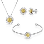 3pc Daisy Cuff Bangle Set by Philip Jones