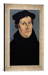 Kunst für Alle 'Encadré Image de Lucas Cranach l'Ancien Martin Luther/Gem. v. Cranach (Florence), d'art dans Le Cadre de Haute qualité Photos Fait Main, 30 x 40 cm, Argent Raya