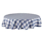 DII Classic Farmhouse, Cotton, Stonewash Blue, Tablecloth, 70" Round