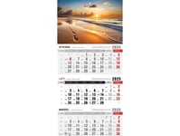 Kalender 2025 Tri-Fold Med Magnet Ocean