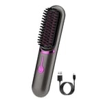 Straightener Brush Third Gear Adjustable Hair Curler Portable Heating Comb Q7W7