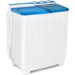 Lave-linges Machine à Laver 7,5 kg avec Séchage 3 kg, 76,5 x 43 x 87 cm, Bleu - Goplus