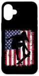 Coque pour iPhone 16 Plus Skateboard Girl Skateboarder Drapeau américain Patineuse Roll 2