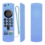 Light Blue Housse de protection en Silicone pour télécommande, pour Amazon ALEXA Voice afir TV Stick 4K 3e génération, antichoc antidérapant Nipseyteko