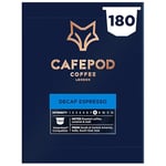 CafePod Coffee Pods Compatible with Nespresso Decaf Espresso 180 Aluminium Coffee Capsules