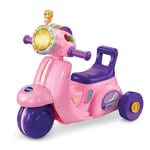 VTech - Porteur Scooter Interactif 3 en 1 Rose, Moto Porteur Bébé, Tricycle Évolutif avec Tableau d'Éveil Interactif, Jouet d'Activité et de Développement, Cadeau Bébé Dès 1 An - Contenu en Français