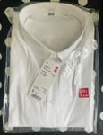 Uniqlo Women's Roger Federer Laver Cup Long Sleeve Full Button Shirt New Size S