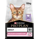 PURINA PRO PLAN | Adult 1+ Delicate Digestion | Riche en Dinde | Croquettes | Chat | Sac de 10kg