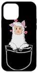 iPhone 12 mini Small Llama in Breast Pocket Case