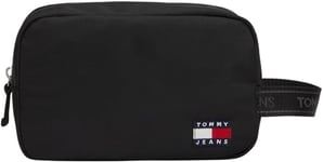 Tommy Jeans Trousse de Toilette Homme Essential Daily Washbag Ouverture par le Dessus, Noir (Black), Taille Unique