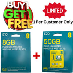 20p Only 2x EE SIM CARD  Pay As You Go PAYG Standard Micro Nano Size, New 4G 5G