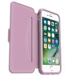 Otterbox Symmetry étui à Rabat Folio Anti-choc élégantUltra Fin Avec Option Stand et Emplacement Carte pour iPhone 7 / 8 / SE 2020 Rose