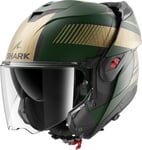 SHARK, Casque Moto Modulable OXO SIKTER Green Chrome Gold GUQ, XS