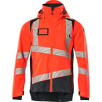 SKALJAKKE,S,HI-VIS RØD/MØRK MA