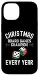 Coque pour iPhone 14 Champion des jeux de société de Noël chaque année