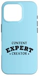 Coque pour iPhone 16 Pro CONTENU CREATOR EXPERT Influenceur drôle des médias sociaux Vlogger