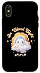 Coque pour iPhone X/XS Retro On Cloud Huit Fleur Happy 8th Birthday 8 Years Old