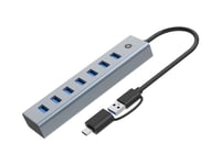 CONCEPTRONIC USB-Hub 7-Port 3.0 ->7x3.0  5Gbps          grau