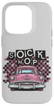 Coque pour iPhone 14 Pro Chaussette de voiture vintage Hop