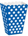 8 stk Polka Dots Beger i Royal Blå og Hvit