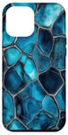 iPhone 12 Pro Max Blue Tortoise Shell Pattern Abstract art Modern Case