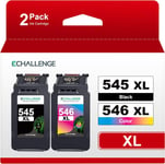 PG-545XL CL-546XL PG545 CL546 XL Cartouches d'encre compatibles avec Canon PG 545XL CL 546XL Cartouches Pixma MX490 MX495 TR4550 TR4551 MG2550s MG2555s TS3150 TS3151 (1 Noir 1 Couleur)