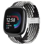 YASPARK Bracelet pour Fitbit Versa 3/Fitbit Sense, Réglable Sport Elastique Nylon Tressé Remplacement Bracelet pour Fitbit Versa 3, Fitbit Versa 4, Fitbit Sense, Fitbit Sense 2