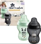 Tommee Tippee Closer to Nature Baby Feeding Bottles  Owl and Panda 260ml 0M+