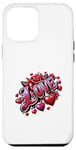 iPhone 12 Pro Max The Word Love surrounded By Hearts And Red Roses Case