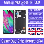 Samsung Galaxy A40 SM-A405 Incell TFT LCD Screen Display Touch Digitizer +Frame