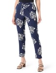 VERO MODA Vmeasy Nw Pantalon Ample R1 WVN GA Enfiler, Bleu, S Femme